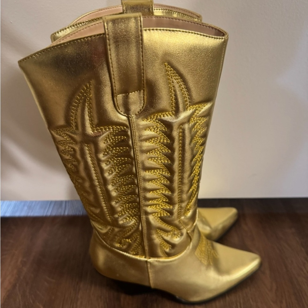Gold Cowboy Boots
